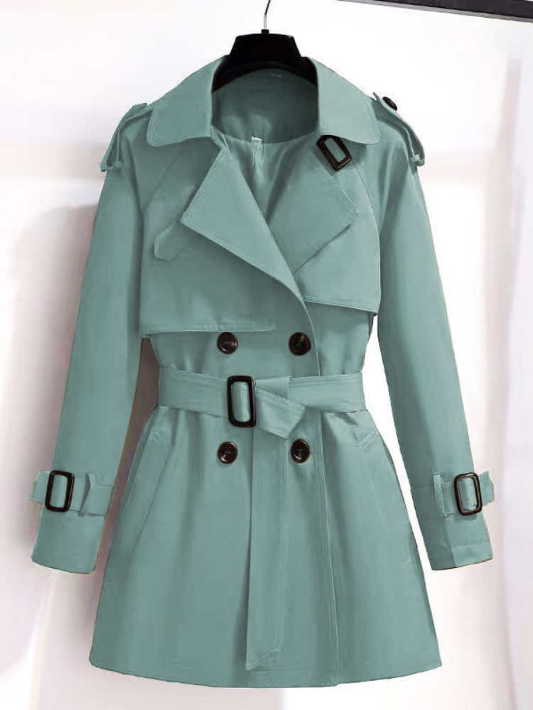 Trench Coat Formal - 女性の秋のトレンチコート,新しい韓国のダブルブレスト,ミッドロングトレンチコート,ウインドブレーカー,婦人服2022