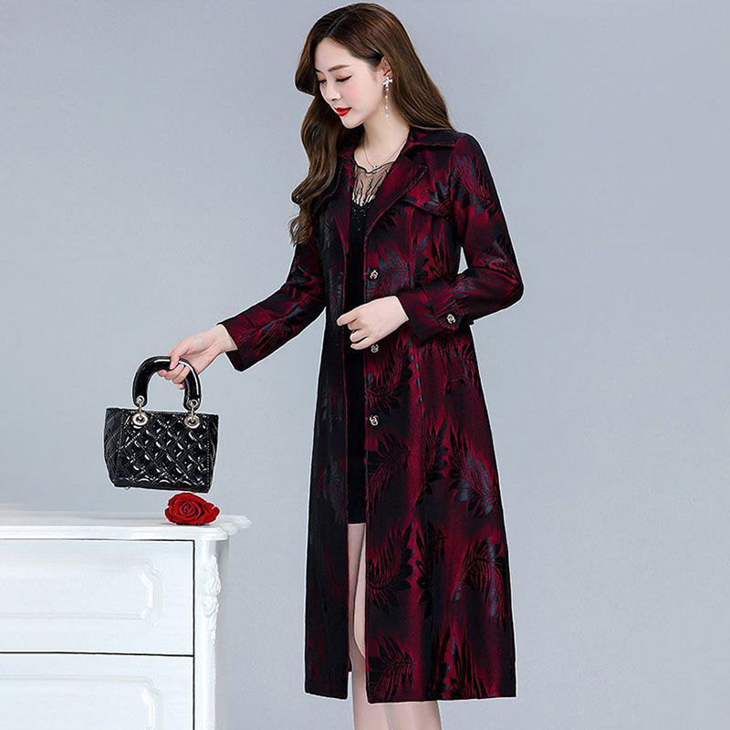 重工業ウィローリーフプリントウィンドブレーカー レディースオ - Trench Coat Formal のレビューと価格
