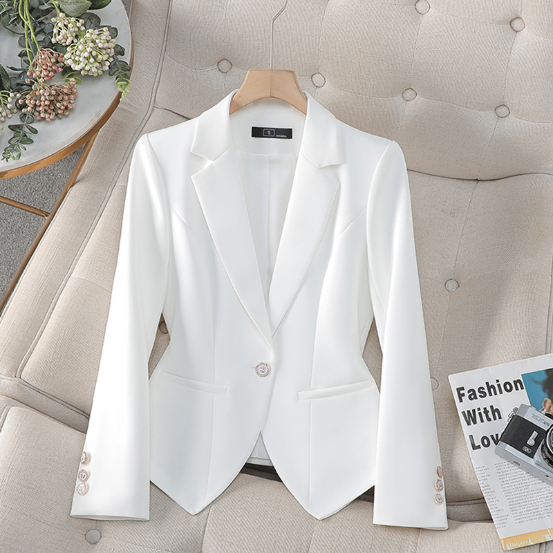 新しいファッション女性フォーマルブレザー女性赤白黒オフィスス - Women Formal Wear With Blazer のレビューと価格