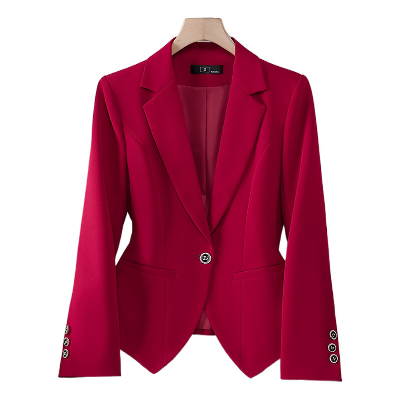 新しいファッション女性フォーマルブレザー女性赤白黒オフィスス - Women Formal Wear With Blazer のレビューと価格