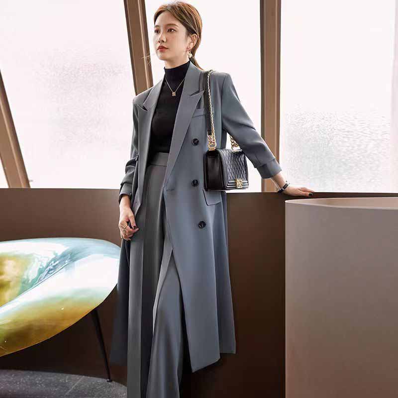 FANAN エレガントなロングトレンチコート女性韓国ダブルブ - Trench Coat Formal のレビューと価格