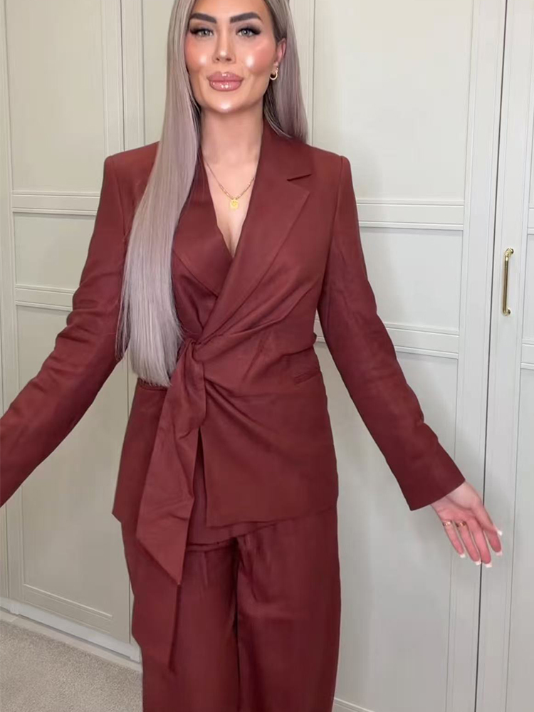 ファッションオフィスレディースブレザーパンツスーツエレガント - Women Formal Wear With Blazer のレビューと価格