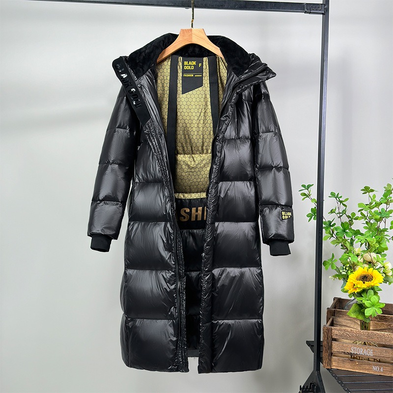 冬黒フード付きダウンジャケット女性のミッドレングスホワイトダ - Trench Coat Formal のレビューと価格