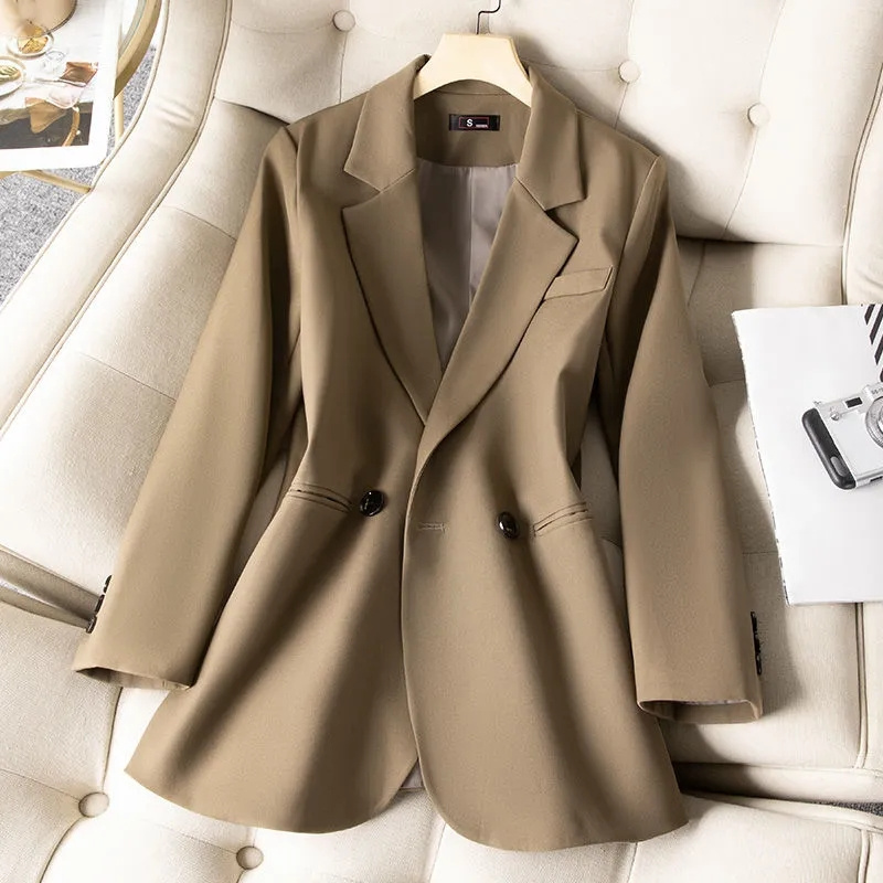女性のためのフォーマルなブレザー,新しいピンクの黒の女性の長 - Women Formal Wear With Blazer のレビューと価格