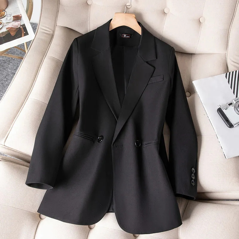 女性のためのフォーマルなブレザー,新しいピンクの黒の女性の長 - Women Formal Wear With Blazer のレビューと価格