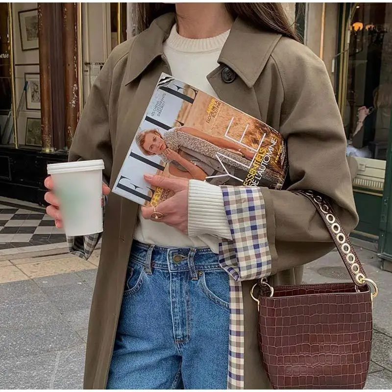 秋冬の女性向けおしゃれなロングボタンアップトレンチコート エ - Trench Coat Formal のレビューと価格