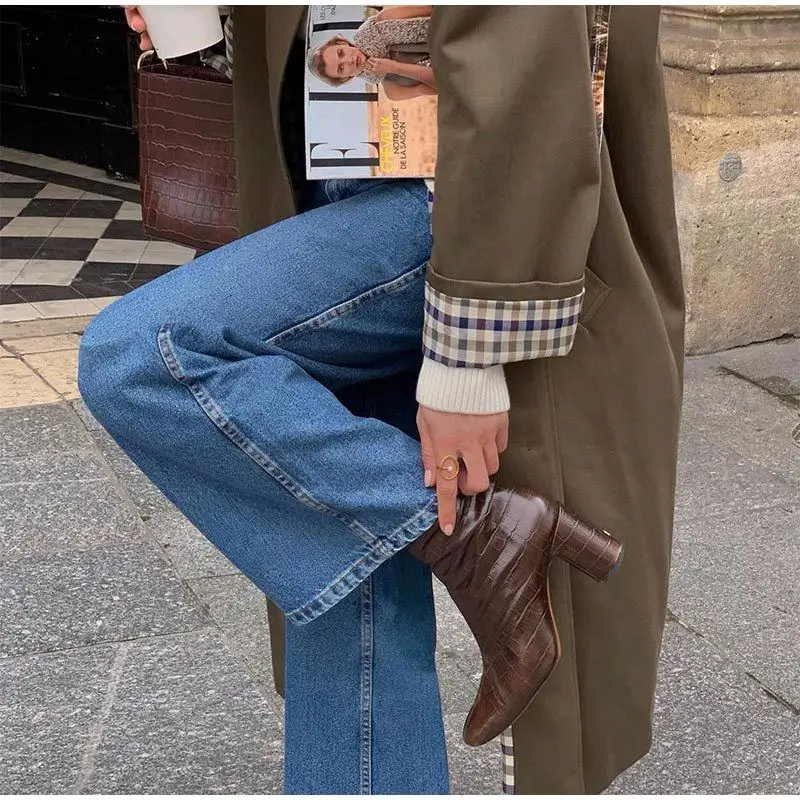 秋冬の女性向けおしゃれなロングボタンアップトレンチコート エ - Trench Coat Formal のレビューと価格